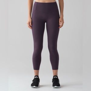 Lululemon All The Right Places Crop 23” Size 4 Purple color - black currant